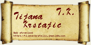 Tijana Krstajić vizit kartica